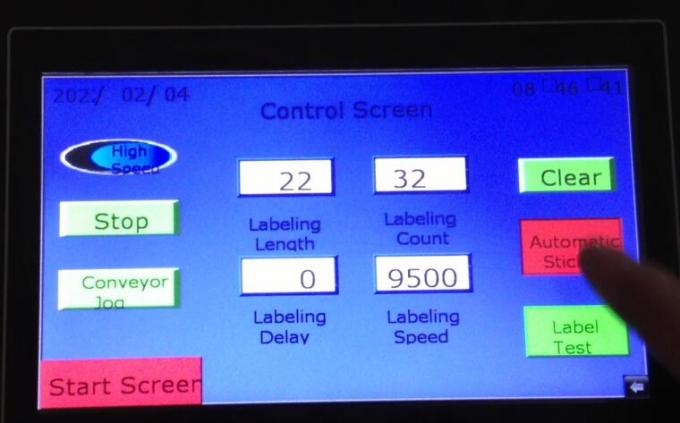 Objektdetektera magiska ögon automatisk dubbelsidig klistermärke maskin med skivspelare