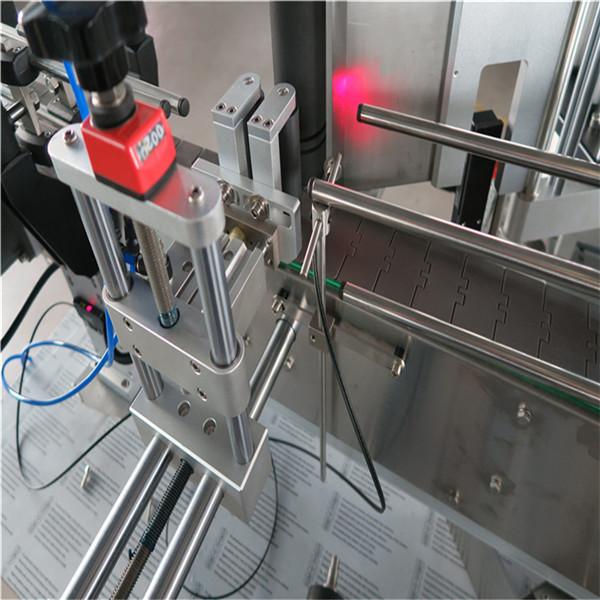 Standard automatisk rund flaskmärkningsmaskin fram och bak