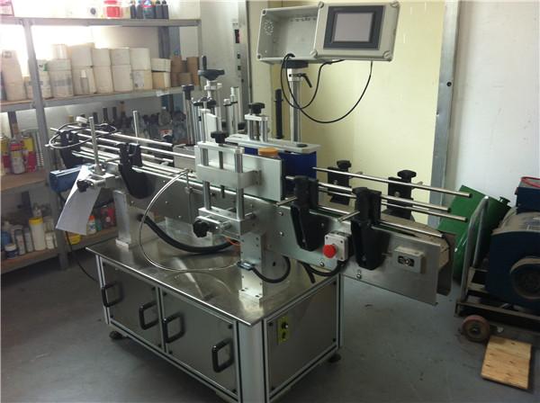 45 m / min hastighetsstickersetikettapplikator för kvadratiska / runda / platta vattenflaskor