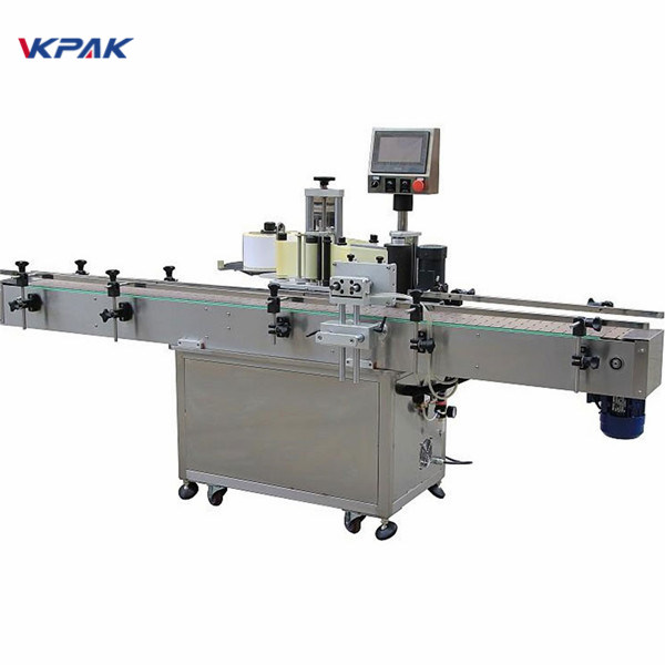 Automatisk oljestående självhäftande rund flaskmärkningsmaskin