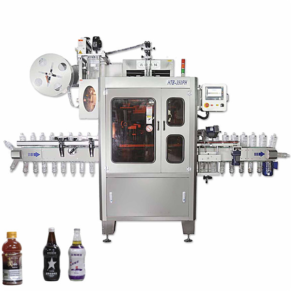 Heltäckande rostfri krymphylsa märkningsmaskin höghastighets 200 BPM 3,5 kW