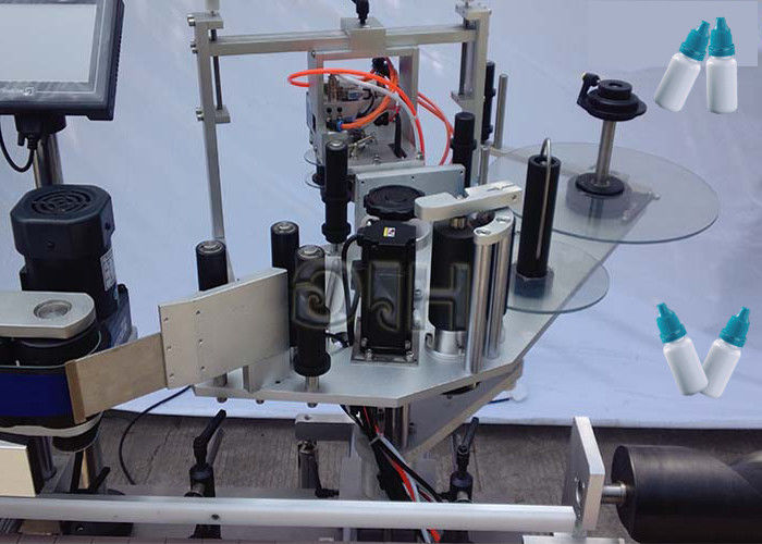 Kina Vertikal klistermärke för övre / nedre sidor rund flaskmärkningsmaskin med automatisk leverantör