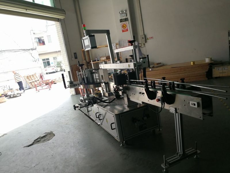 Kina dubbel-ansikte rund flaskdekal märkning maskin, etikett bredd 190mm leverantör