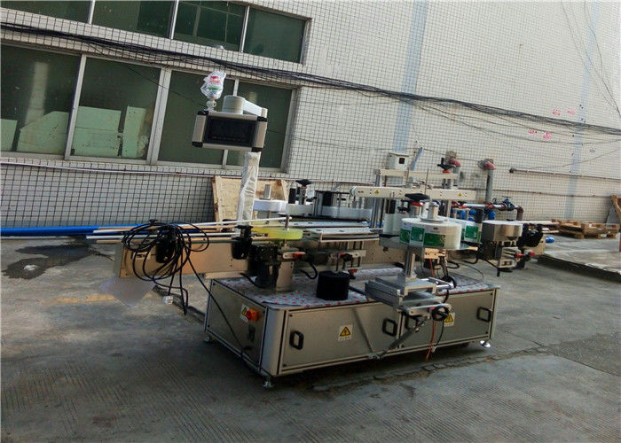 Kina automatisk tvåsidig märkningsmaskin för platt fyrkantig flaskburkleverantör