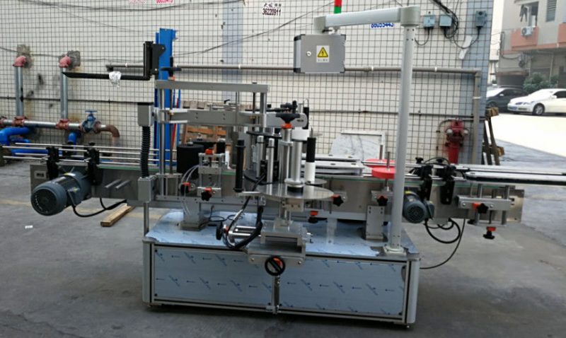 Kina Dubbelsidig klistermärke Elliptisk oval flaska automatisk märkningsmaskin 1200W leverantör